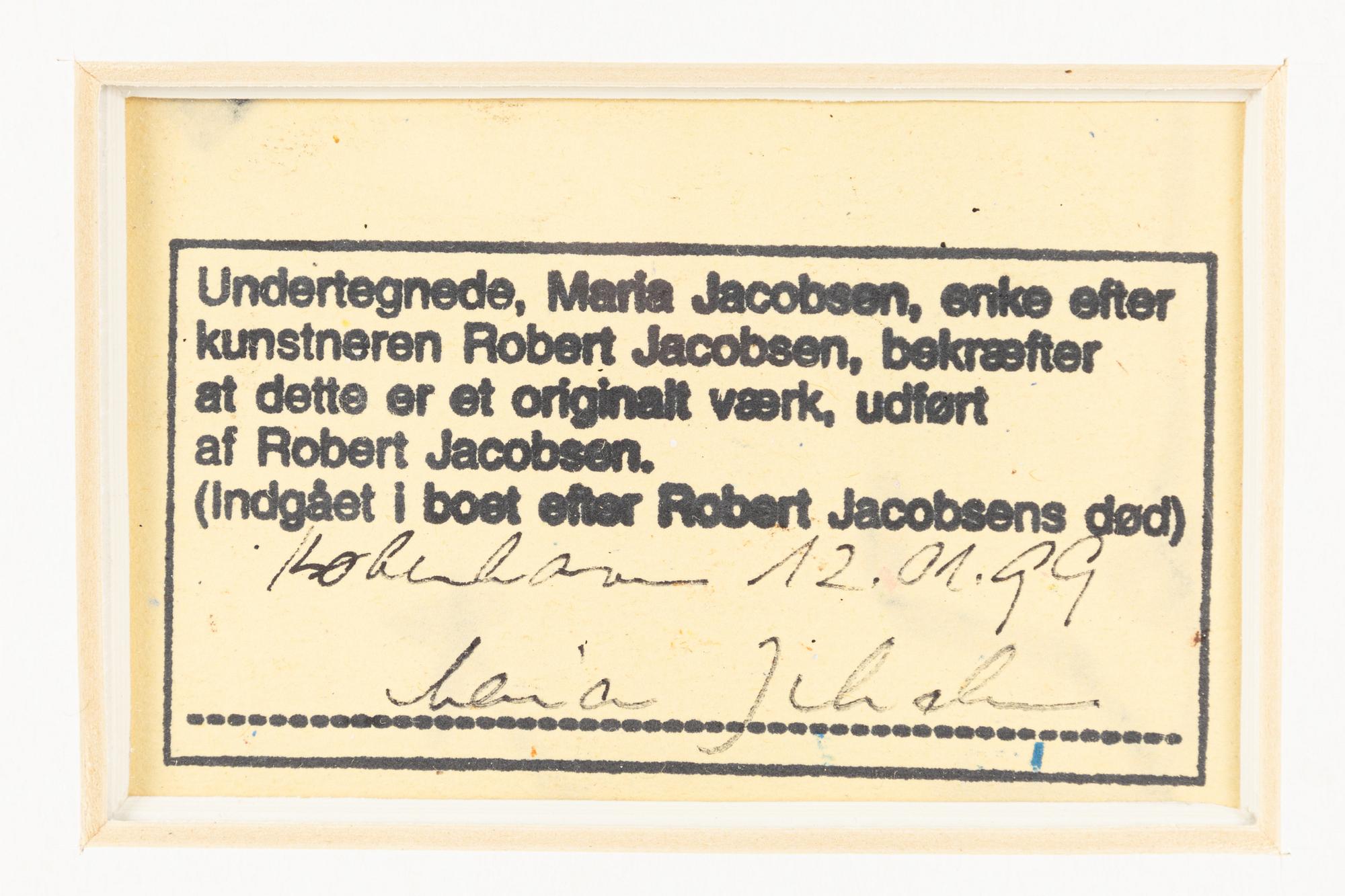Robert Jacobsen, Composition.
