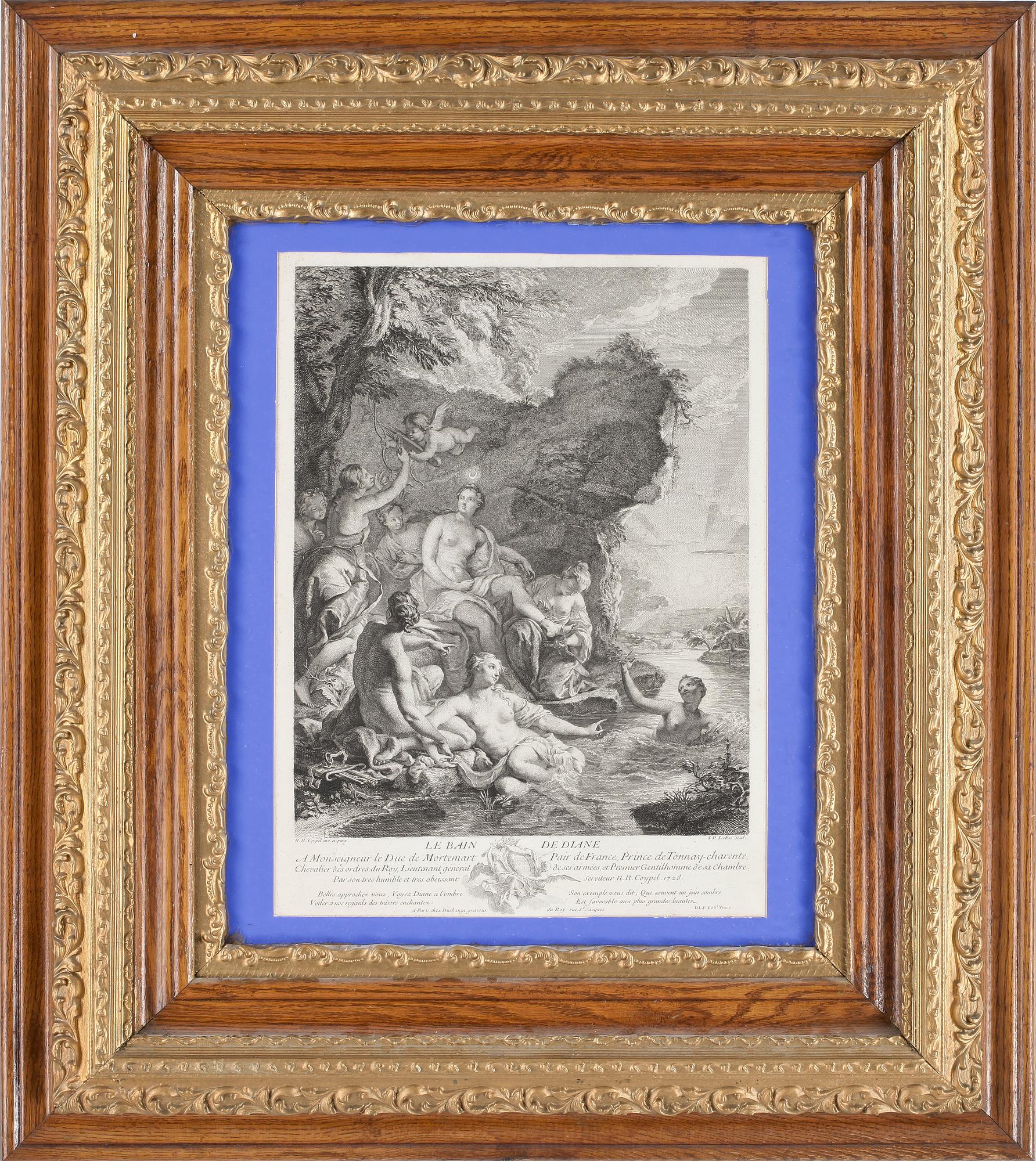 JACQUES-PHILIPPE LE BAS, kopparstick, 1700-tal.