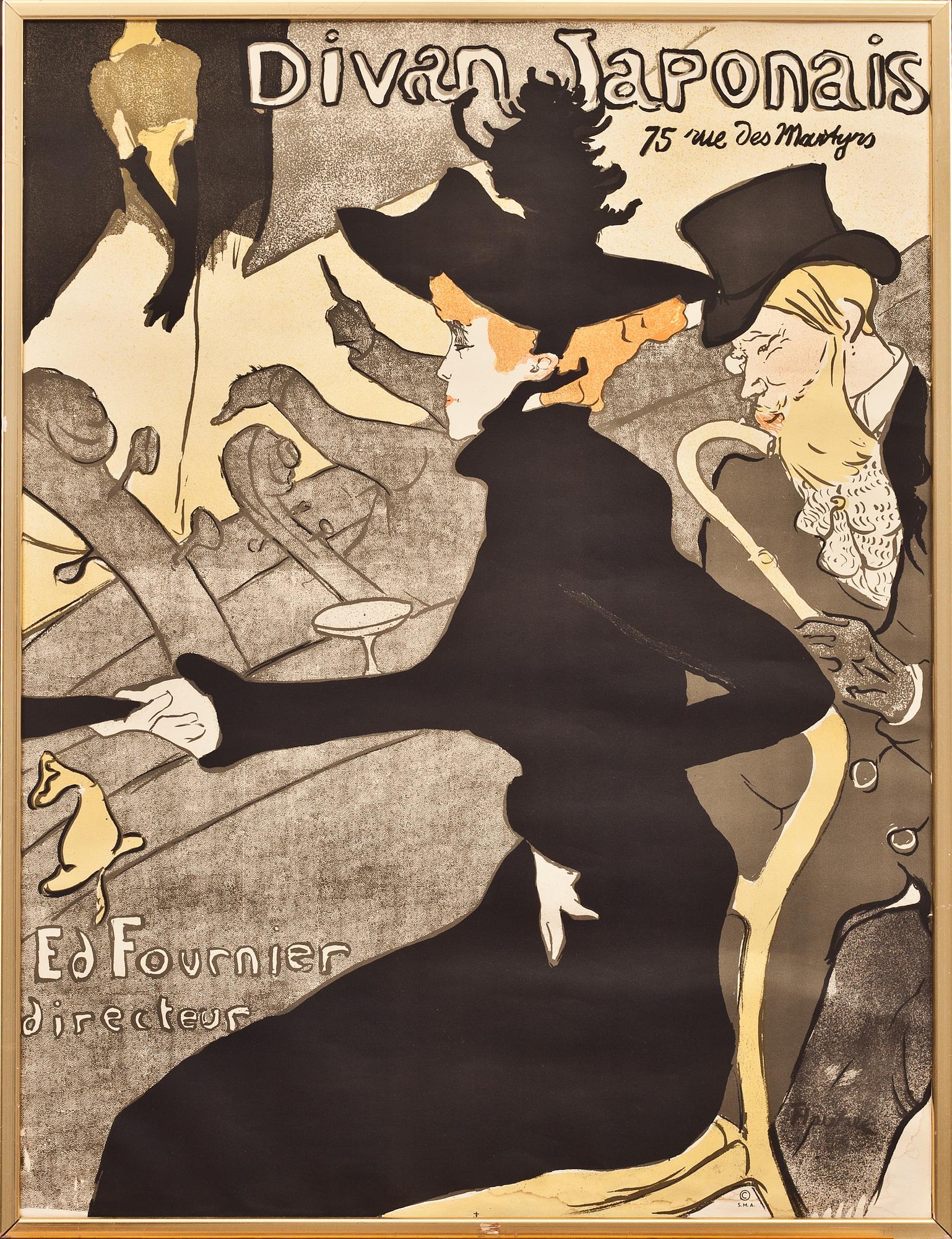 HENRI DE TOULOUSE-LAUTREC, efter, affisch, litografisk tryck, 1900-tal.