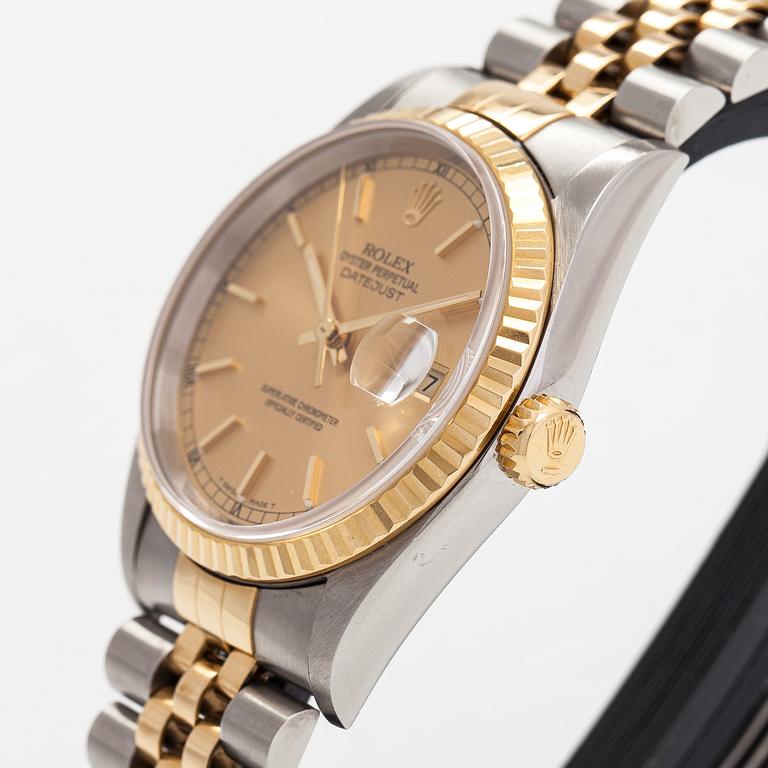 Rolex, Oyster Perpetual Datejust, rannekello, 36 mm.