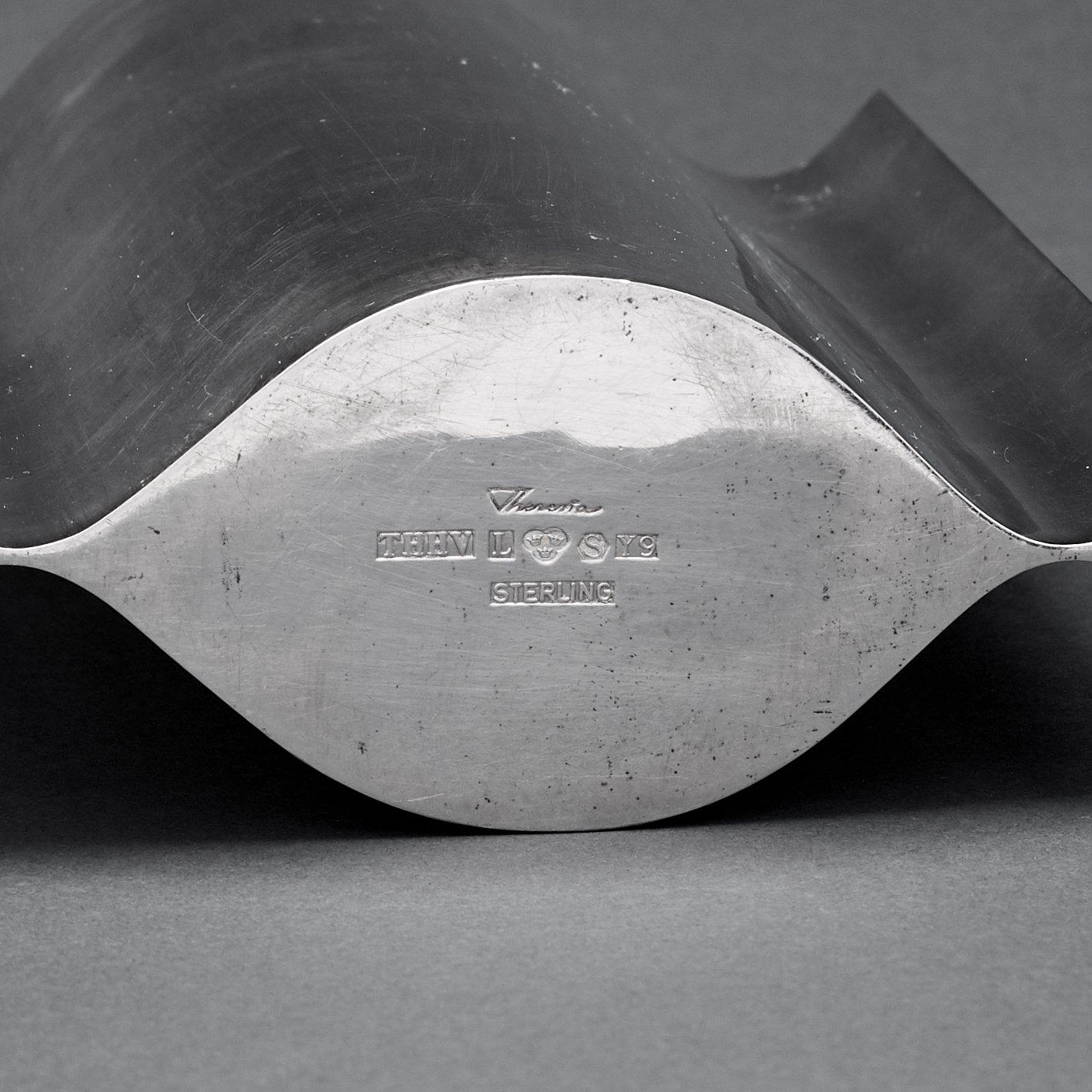 Theresia Hvorslev, vaser två st, Lidköping, 1973-74, sterling silver.