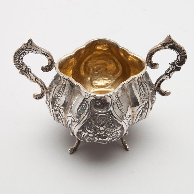 KAFFESERVIS, 4 delar, silver, Reino Johannes Harju, Helsingfors 1967. Vikt tot. 1598 g.