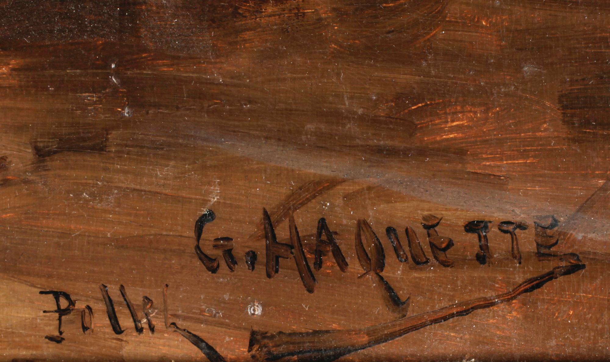 GEORGES HAQUETTE, tillskriven, olja på pannå. Sign.