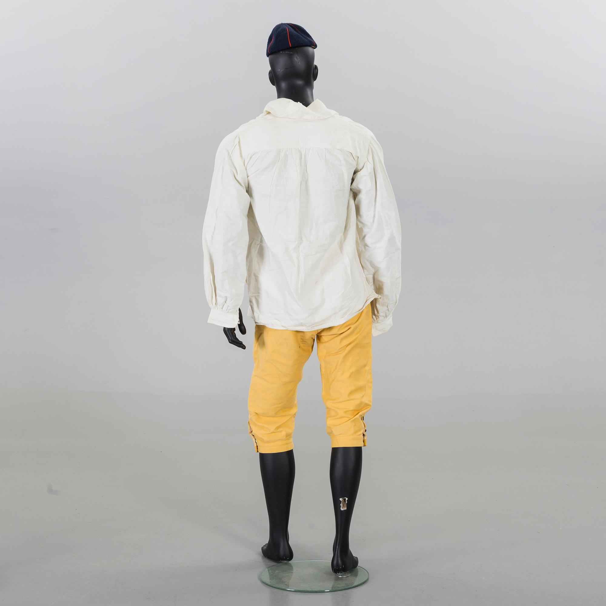 FOLKDRÄKT, Skåne Västra Vemmenhög, man 5 dlr 1900-talets första hälft.