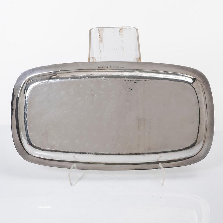 A Swedish sterling silver tray, mark of Company MGAB, Uppsala 1964.