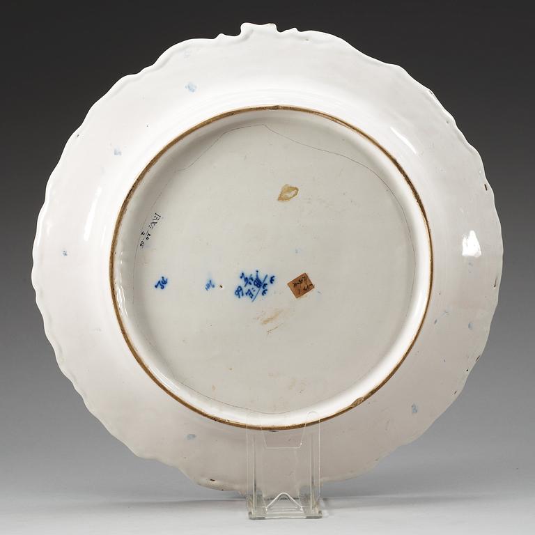 A Marieberg faience charger, 18th Century, period of Ehrenreich.