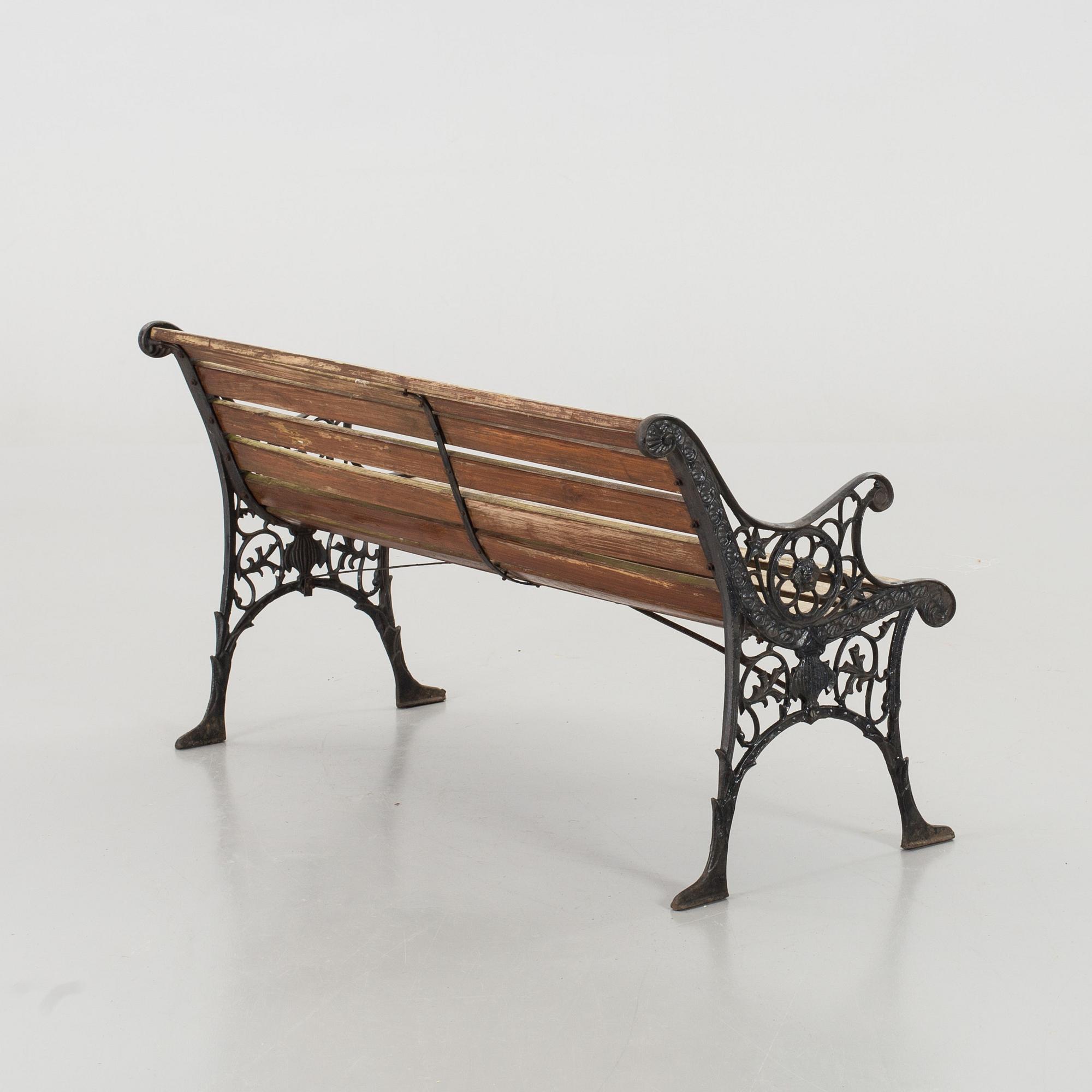 TRÄDGÅRDSBÄNK, gjutjärn, 1900-talets slut.