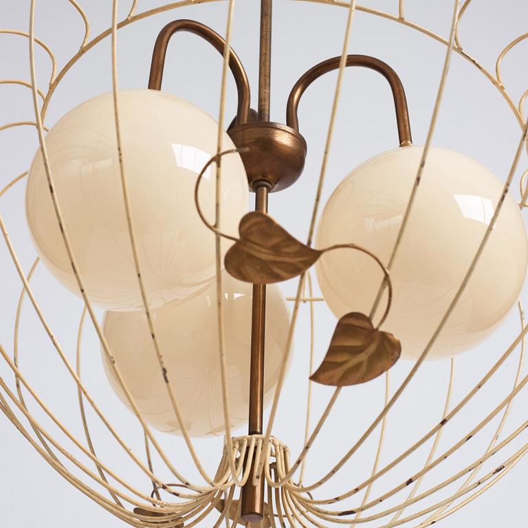 A pair of Swedish Modern ceiling lamps, 1940s.