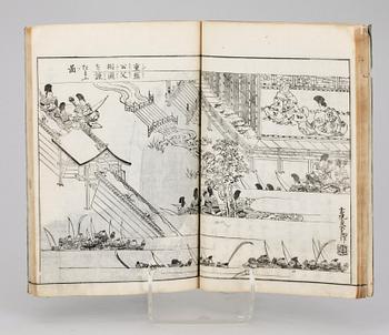 BOK, med träsnitt, Japan, 1800-tal.