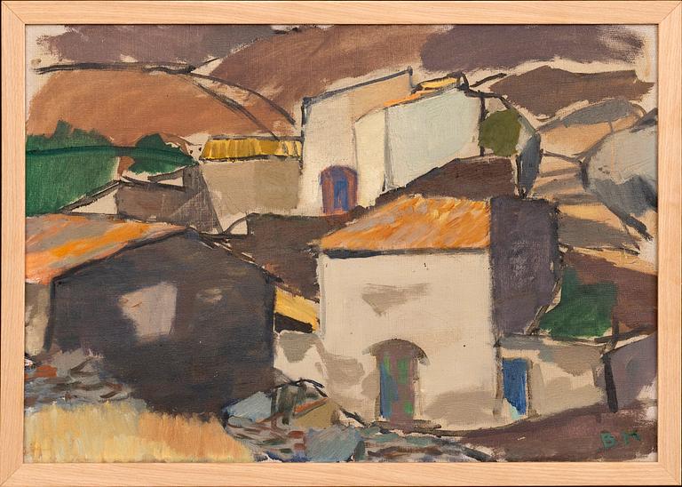 Brita af Klercker, olja på duk signerad.