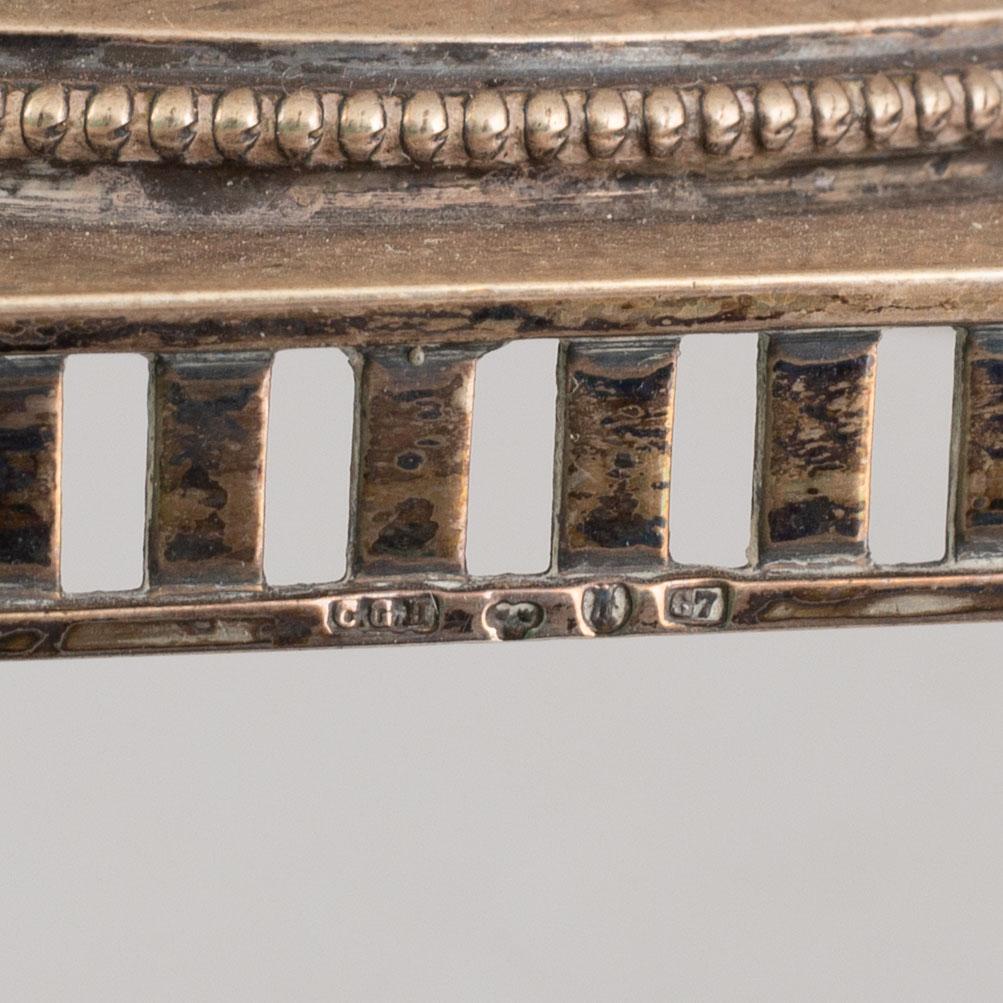 A pair of silver Gustavian style candle holder, C.G.Hallberg, Stockholm, 1909-1910.