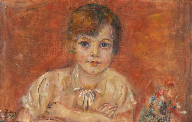 Mina Carlsson-Bredberg, Girl with Flowers.