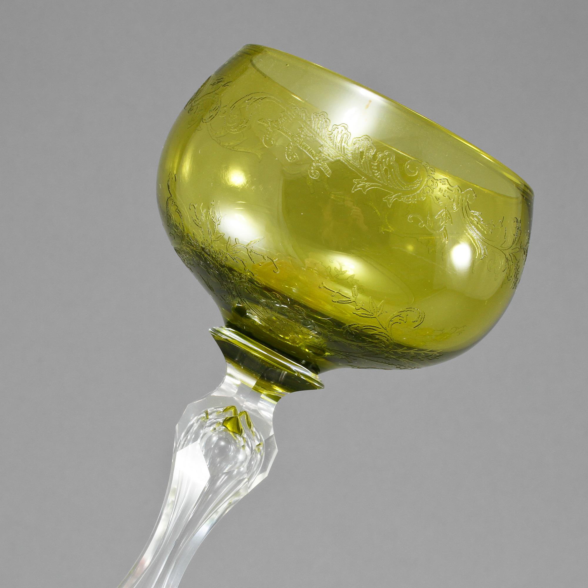 VINGLAS, 11 st, glas, 1900-tal.