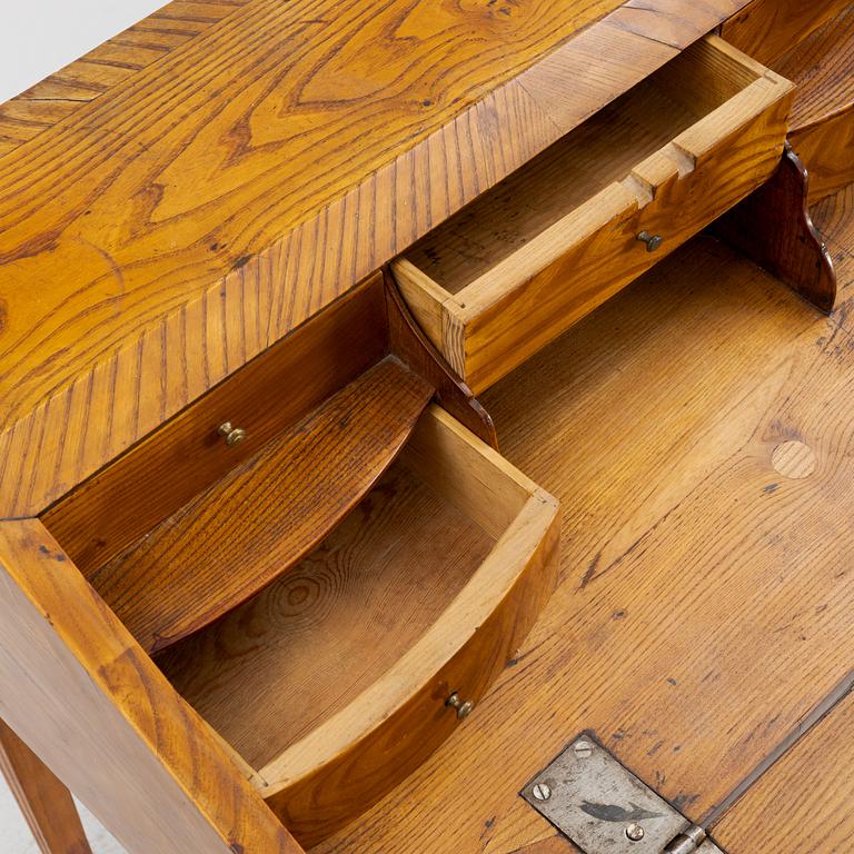 A Gustavian child's secretary desk, late 18th century.