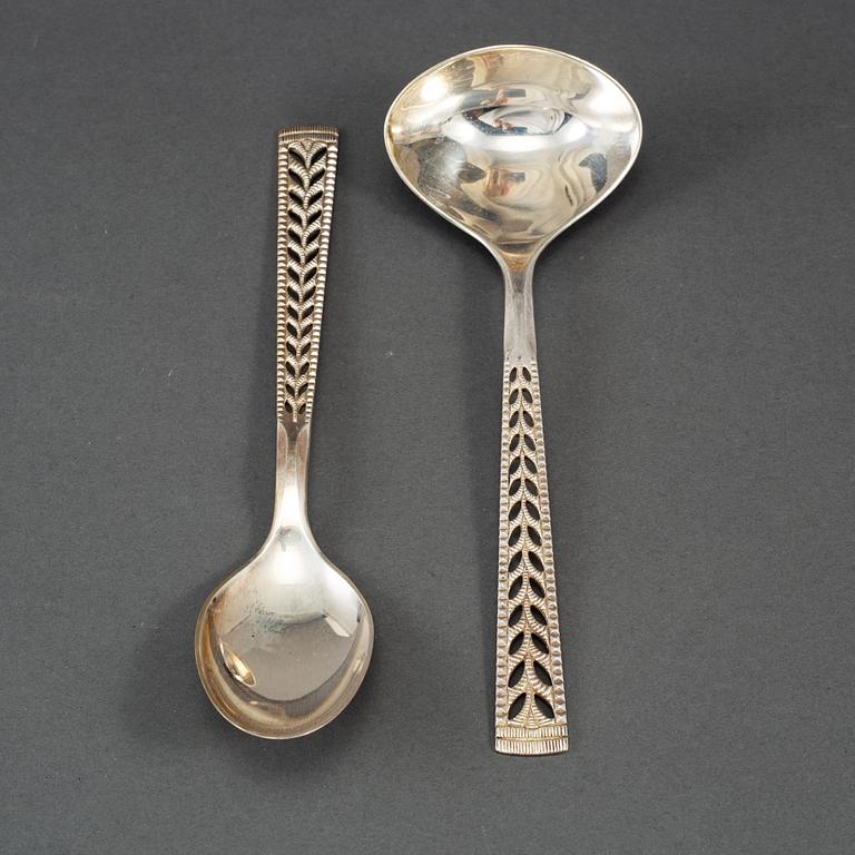 114 psc 830 silver cutlery, Norway 20th century.