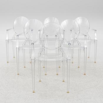 Philippe Starck, six 'Louis Ghost' armchairs, Kartell.