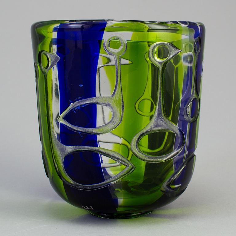 A Vicke Lindstrand glass vase for Kosta glassworks, late 1960´s.