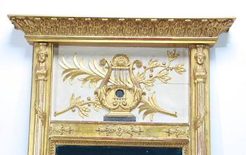 SPEGEL, sengustaviansk, 1800-talets början. Bylanders art.