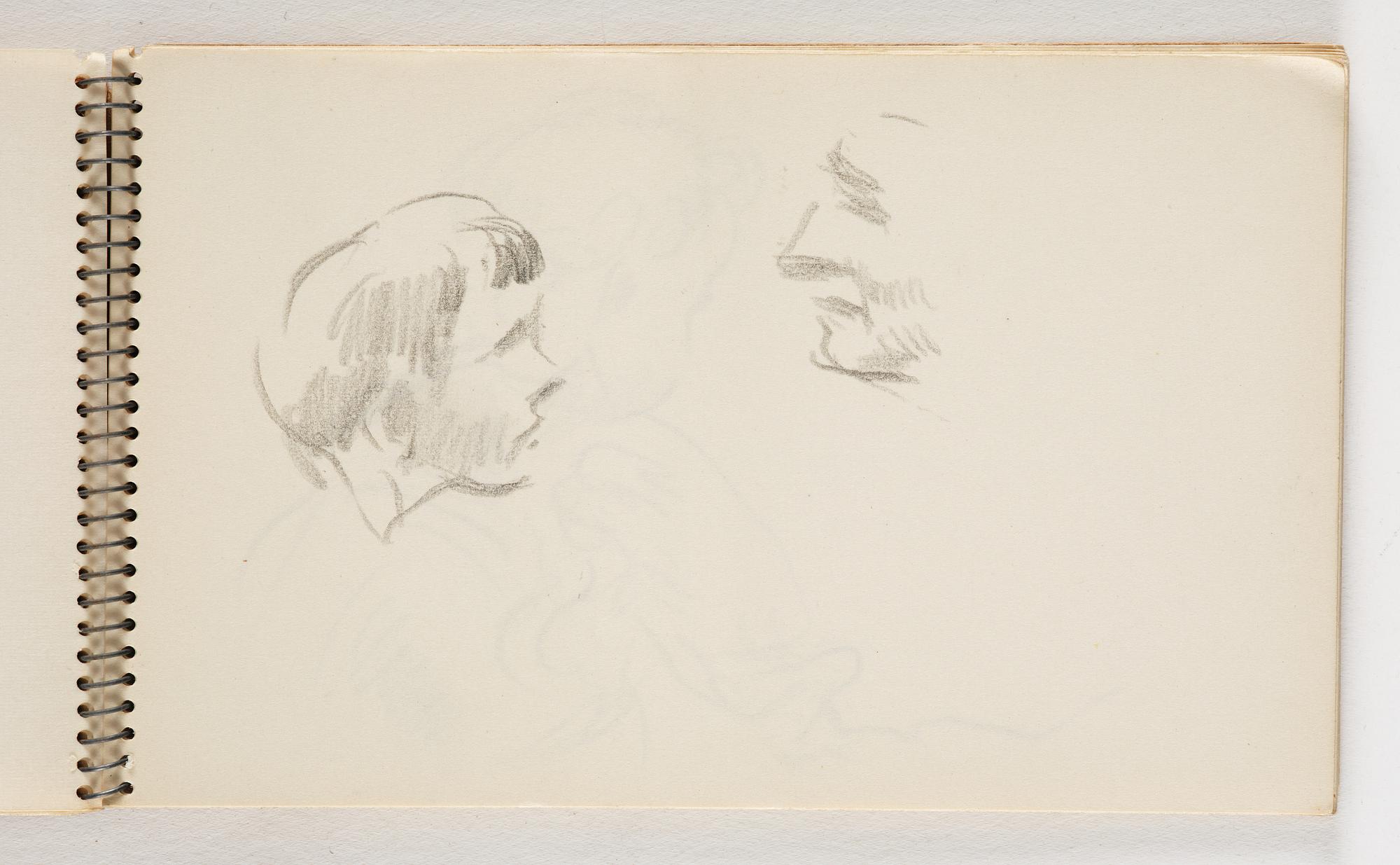 Lotte Laserstein, 10 små skissblock med teckningar.