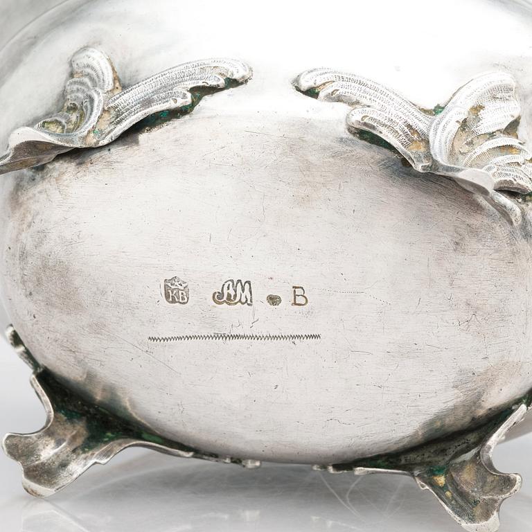 A Swedish 18th Century Rococo parcel-gilt silver cream-jug, marks of Anders Mårdh, Kungsbacka, probably 1784.
