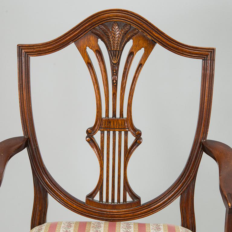 Matbord och stolar, 8 st, England 1970-tal.