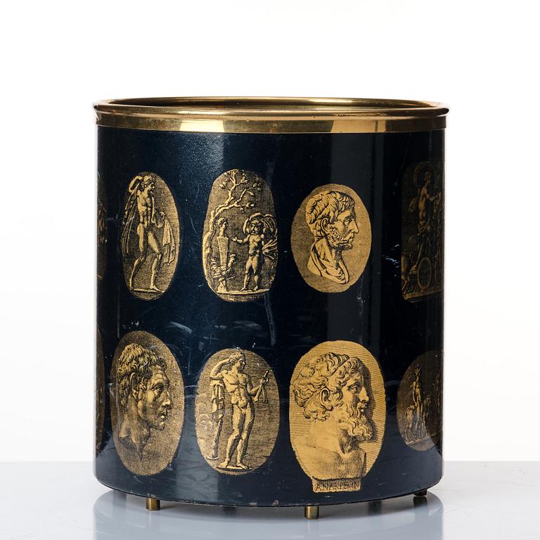 Piero Fornasetti, a waste paper basket, Milan, Italy 1960's.