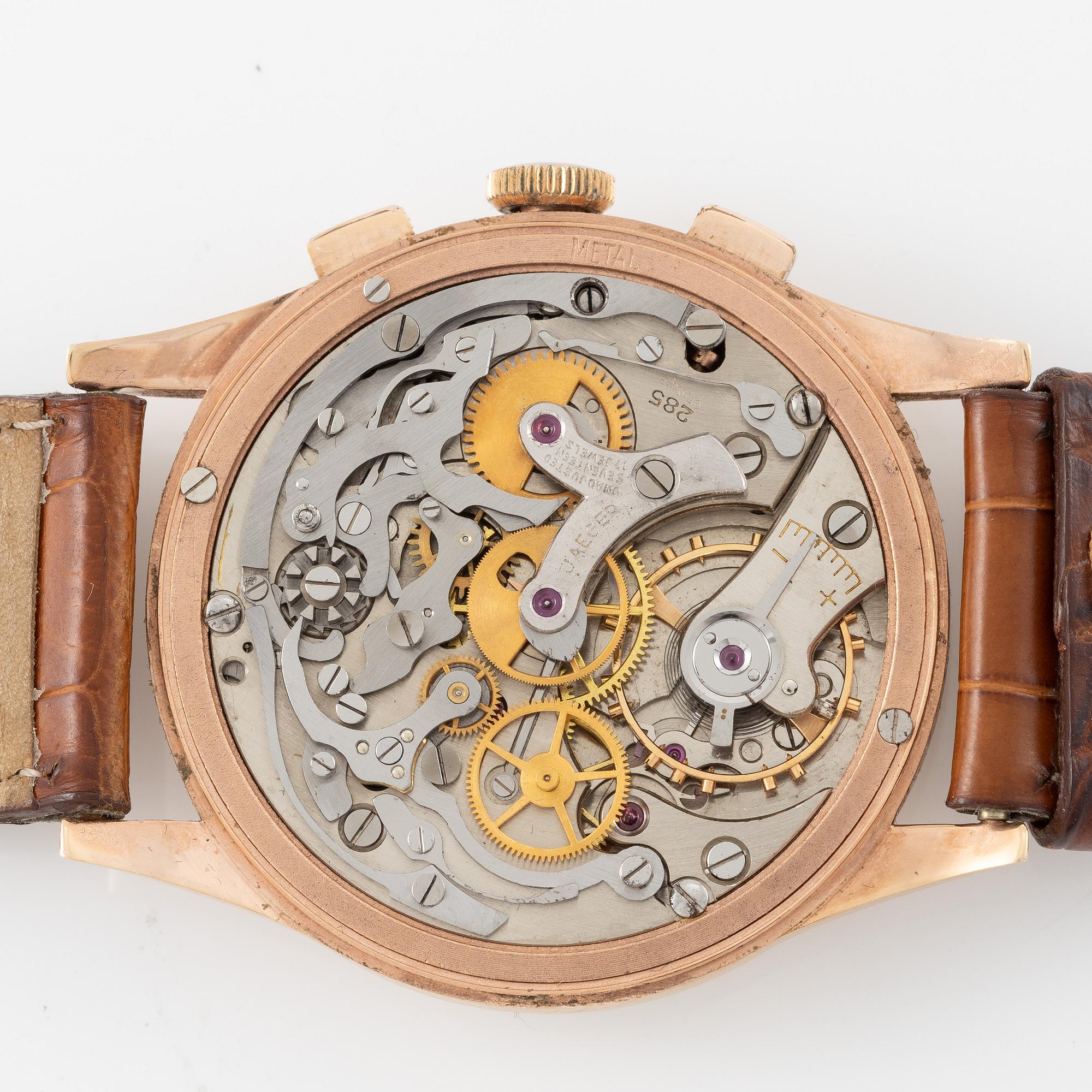 Jaeger, "By Universal Genève", "Jumbo", chronograph, ca 1950.