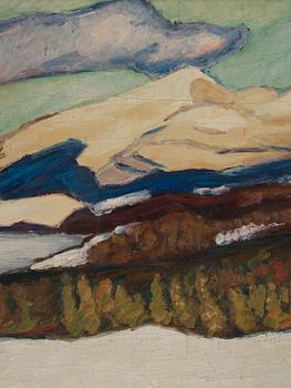 Helmer Osslund, Mountains in wintertime.