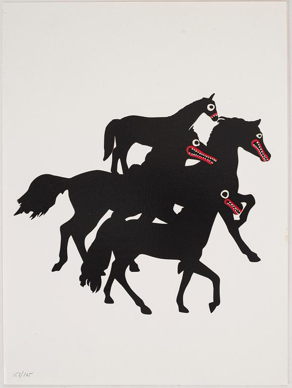 Makode Linde, lithograph, signed and numbered 153/165.