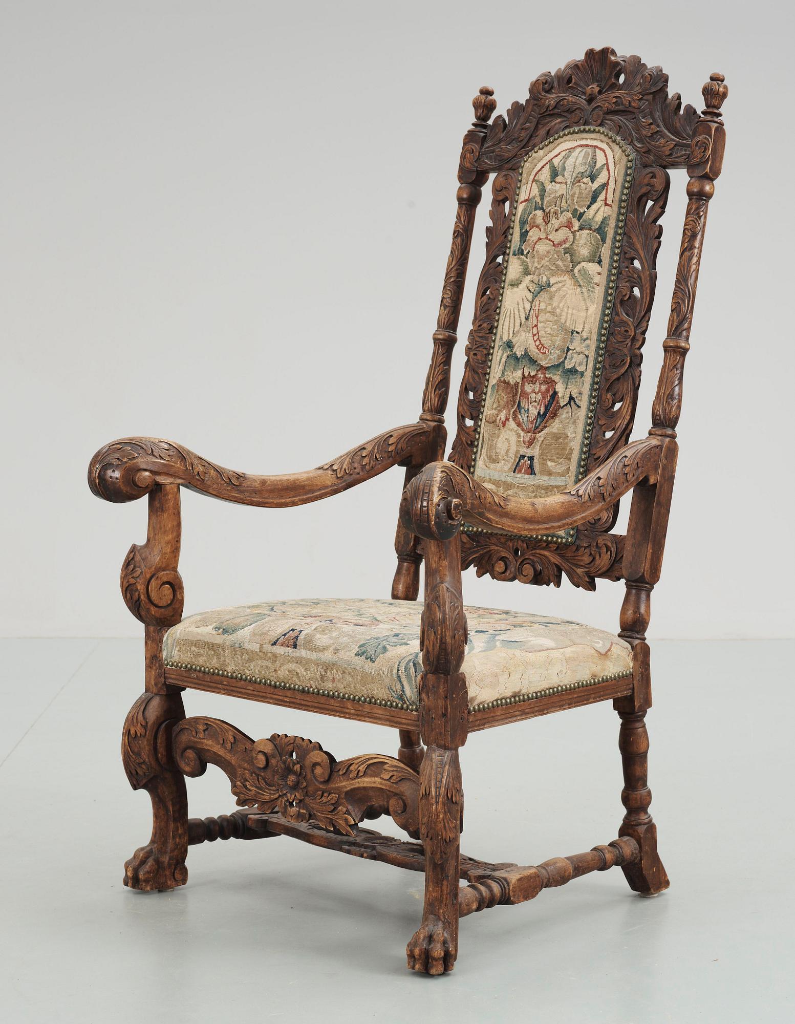 KARMSTOL, barock, 1700-tal.