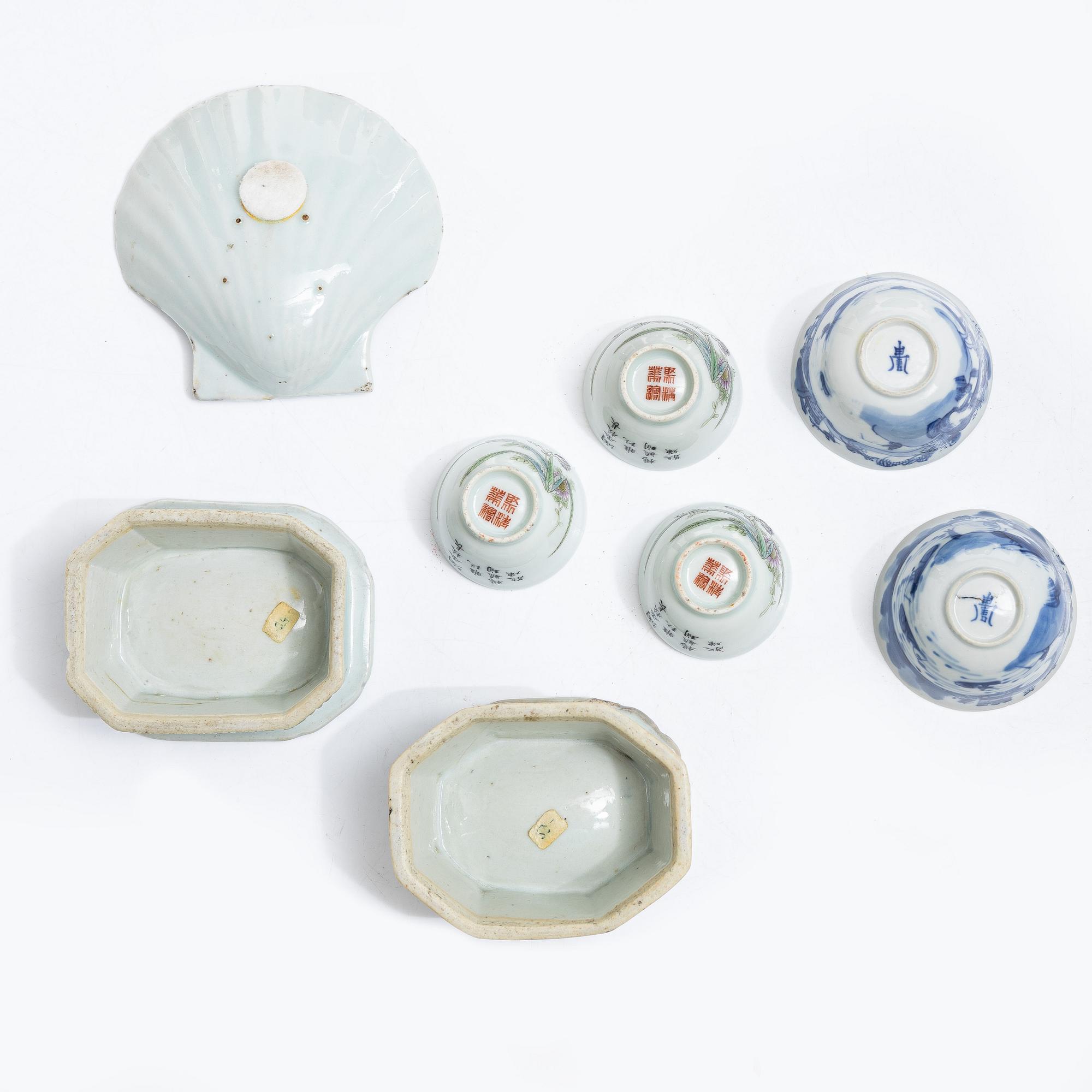 A group lot of Chinese porcelain, Qing dynasty 18/20th century.