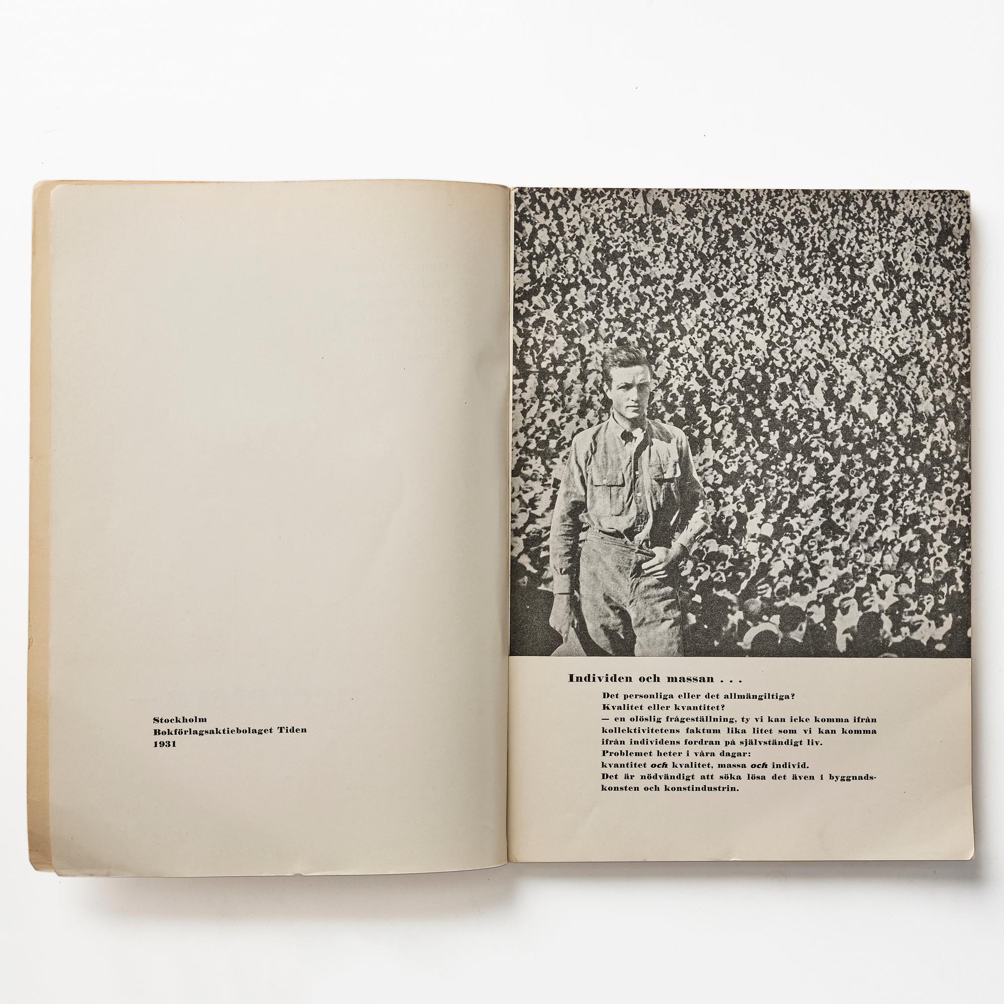 Book, "Acceptera", 1931.