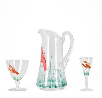 GLASSERVIS, 25 delar, 1930-40-tal.