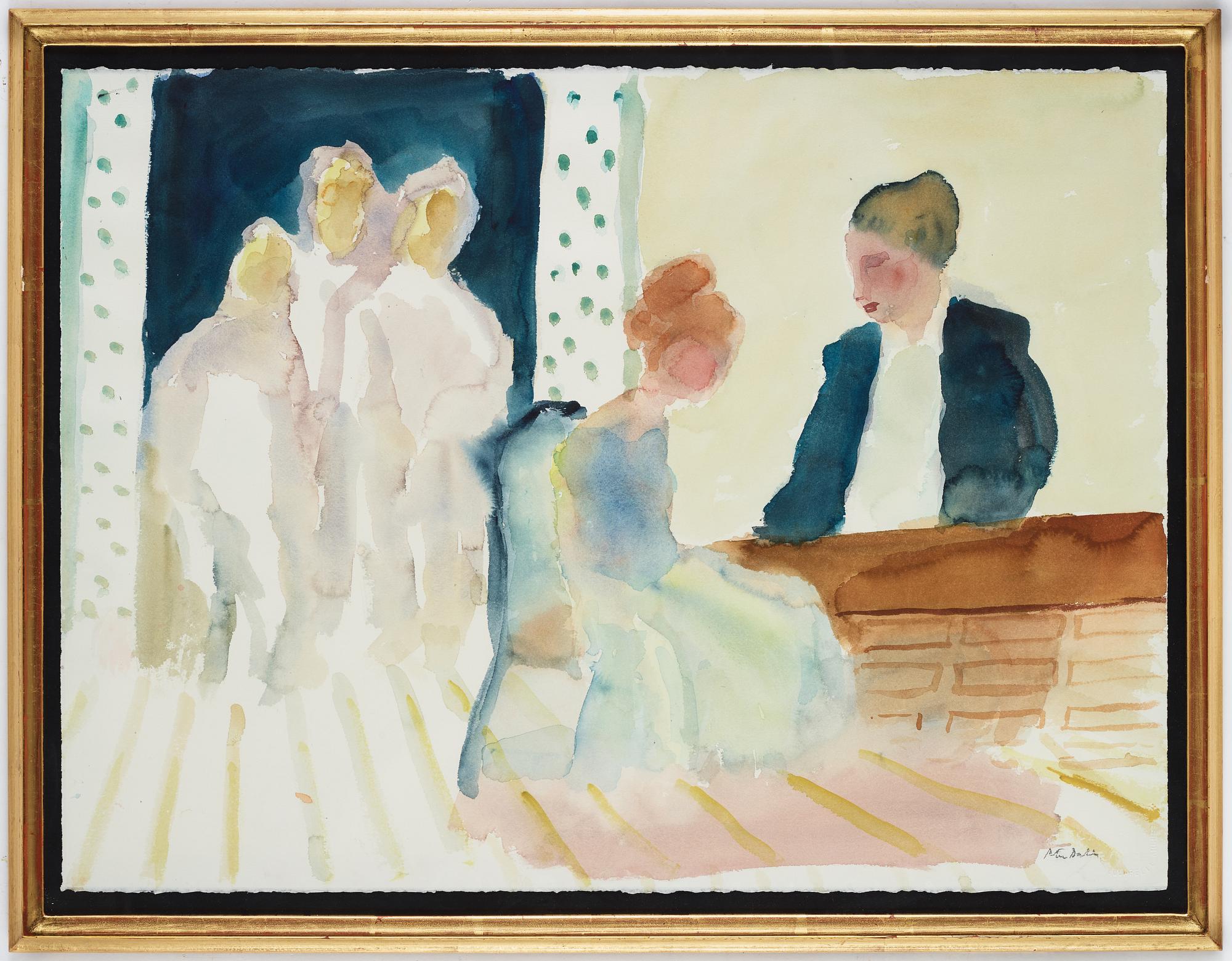 Peter Dahl, akvarell, signerad Peter Dahl.