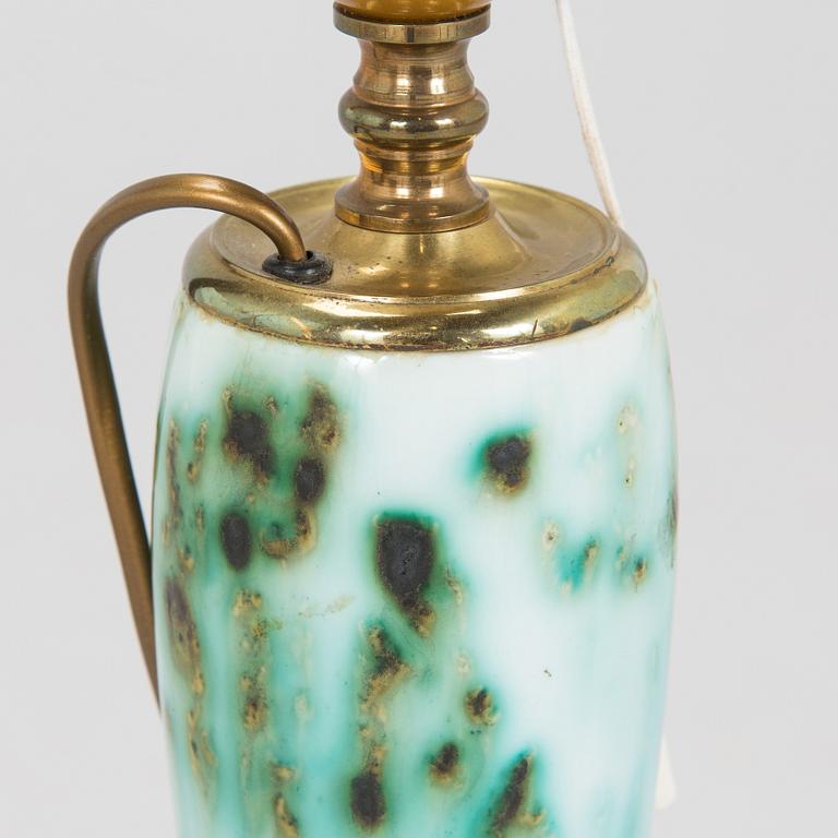 Friedl Holzer-Kjellberg, a ceramic tablelamp, signed Arabia -F.H.Kj.-.