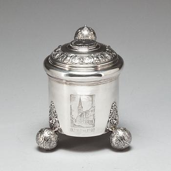 DRYCKESKANNA, silver, barockstil, GAB, 1929. vikt ca 696 g.