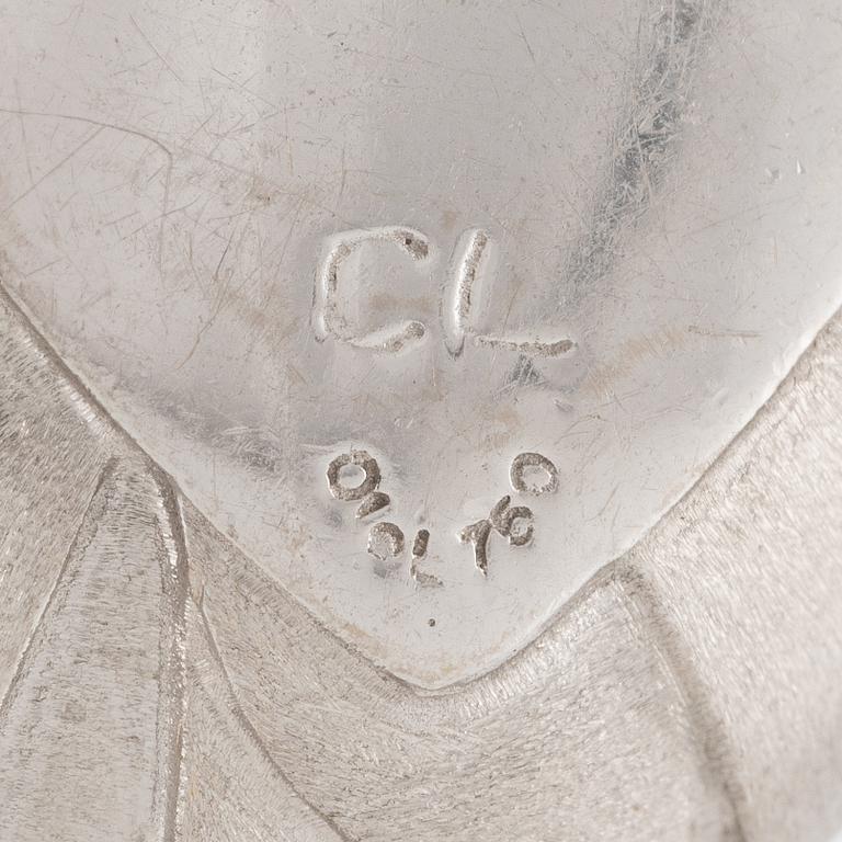 Ole Lynggaard, necklace in 18K gold and white gold with a heart-shaped aquamarine and brilliant-cut diamonds.