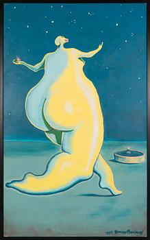 Bruno Maximus, oil on board, signed and dated 1995.