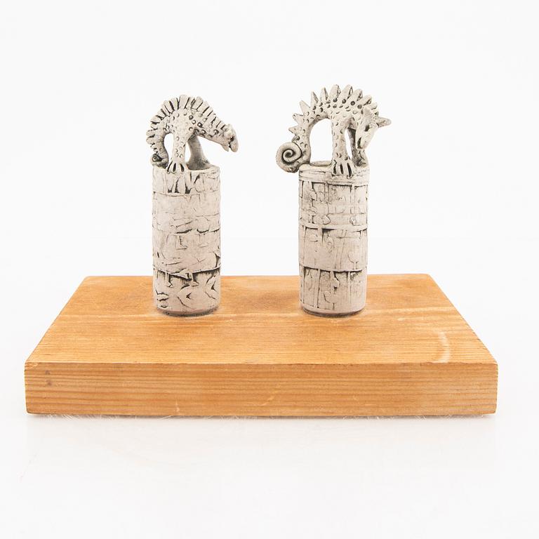 Astrid Anderberg, a ceramic sculpture signed  and dated 77.