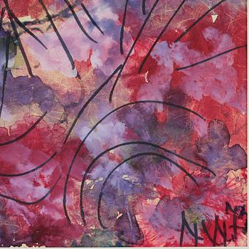 NELL WALDEN, mixed media on paper, signed and dated -73.