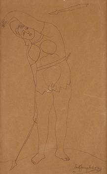 723. Ernst Josephson, "Kvinna med spjut".