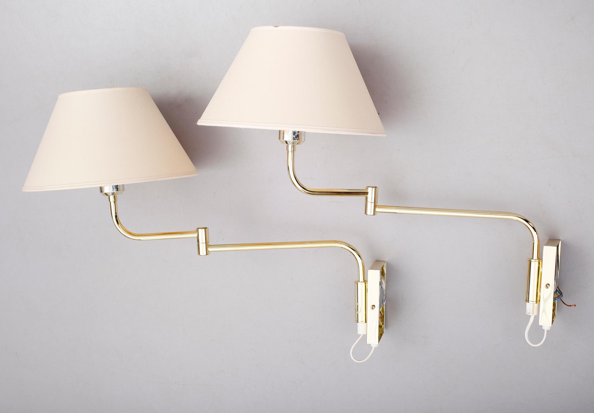 VÄGGLAMPOR, 1 par, "Ares", Fagerhult, 1900-talets andra hälft.