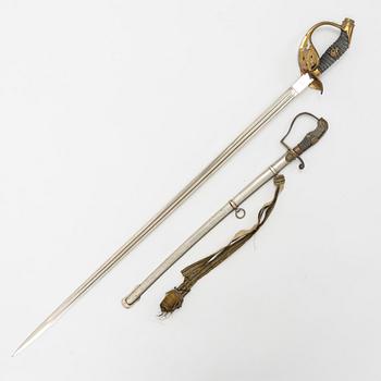 Two German sabres whereof one boy's sabre.