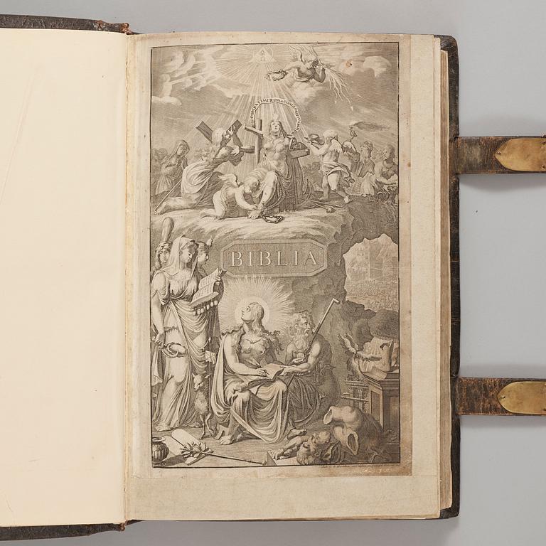 KARL XII:s BIBEL, "Biblia, thet är all then heliga skrift på swensko....", Stockholm 1702-1703.