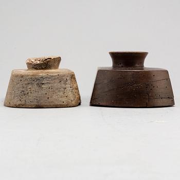 Two 19th century wooden moulds.