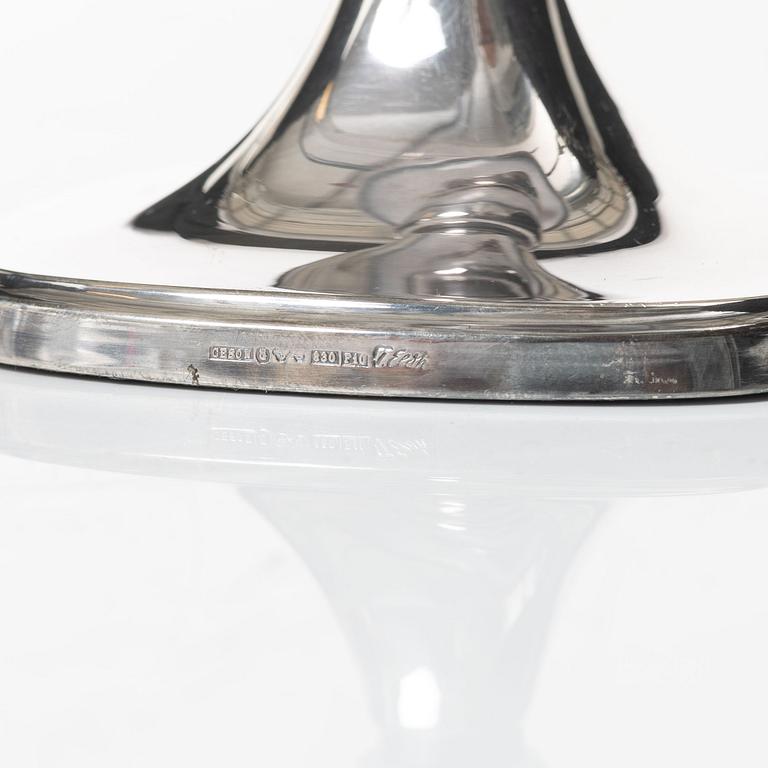 Tore Eldh, four silver candlesticks, K&EC/Ceson, Gothenburg, 1967-80.