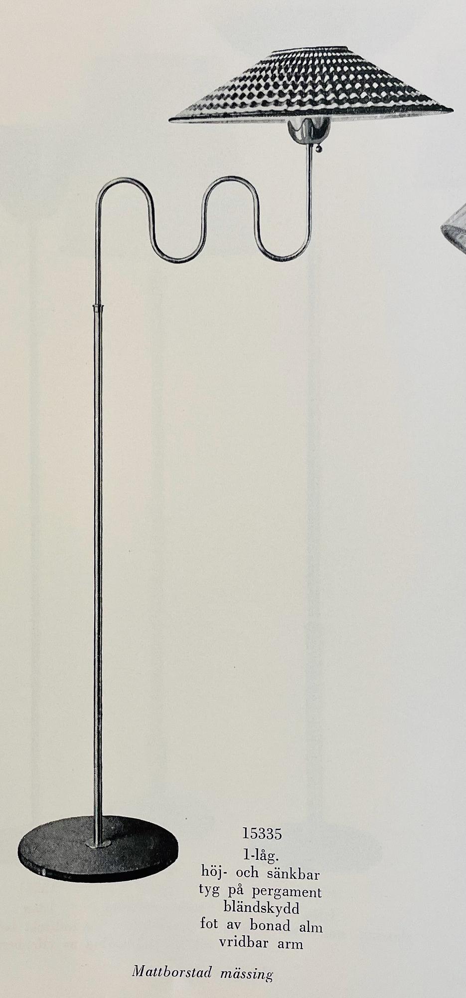 Harald Notini, golvlampa, modell "15335", Arvid Böhlmarks Lampfabrik, 1940-tal.