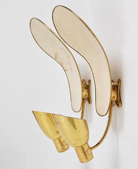 Carl-Axel Acking, a pair of wall lamps model 5029, Bröderna Malmströms Metallvarufabrik, Malmö, 1950s.
