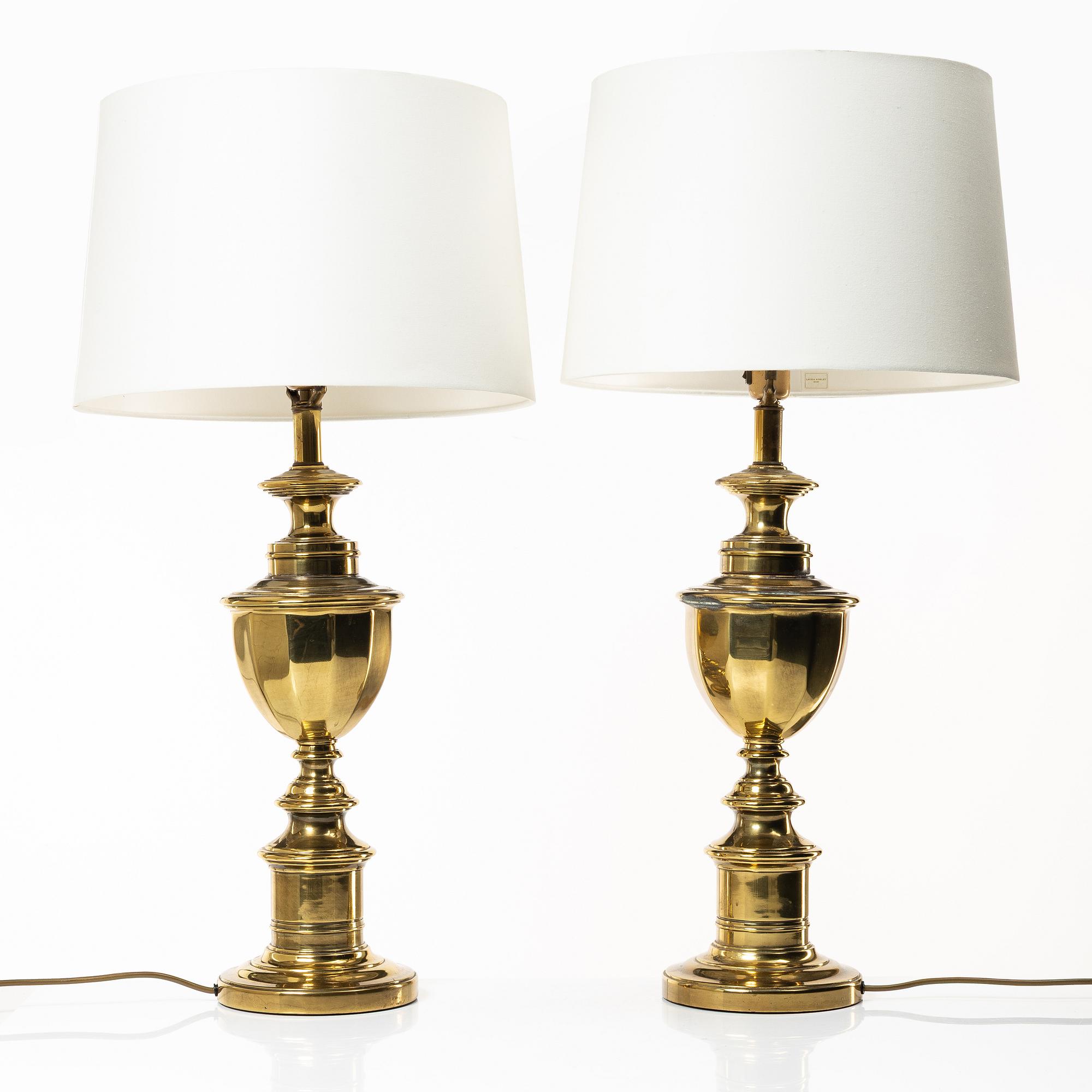 Table lamps, a pair, second half of the 20th century.