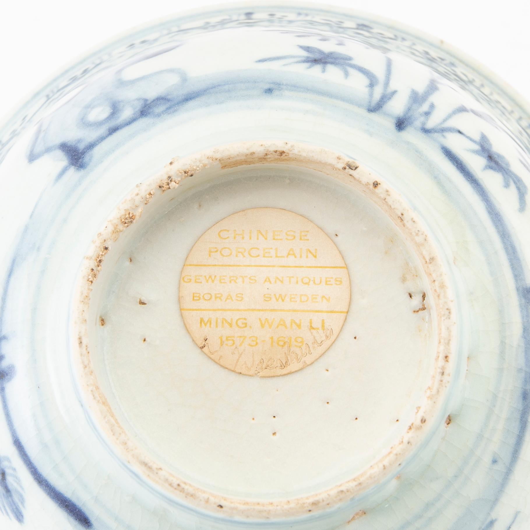 Skål  Kina Mingdynastin, Wanli (1572-1622) porslin.